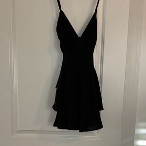 Pink Lily Elegant Black Romper